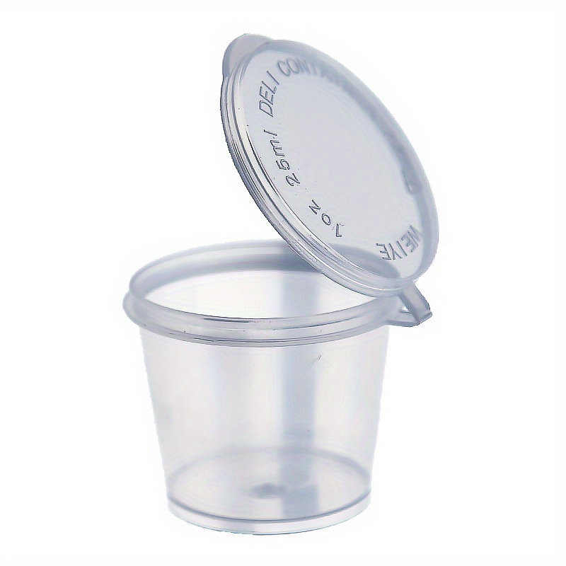 Disposable Plastic Sauce Container PP Plastic Clear Sauce Cup 75mm