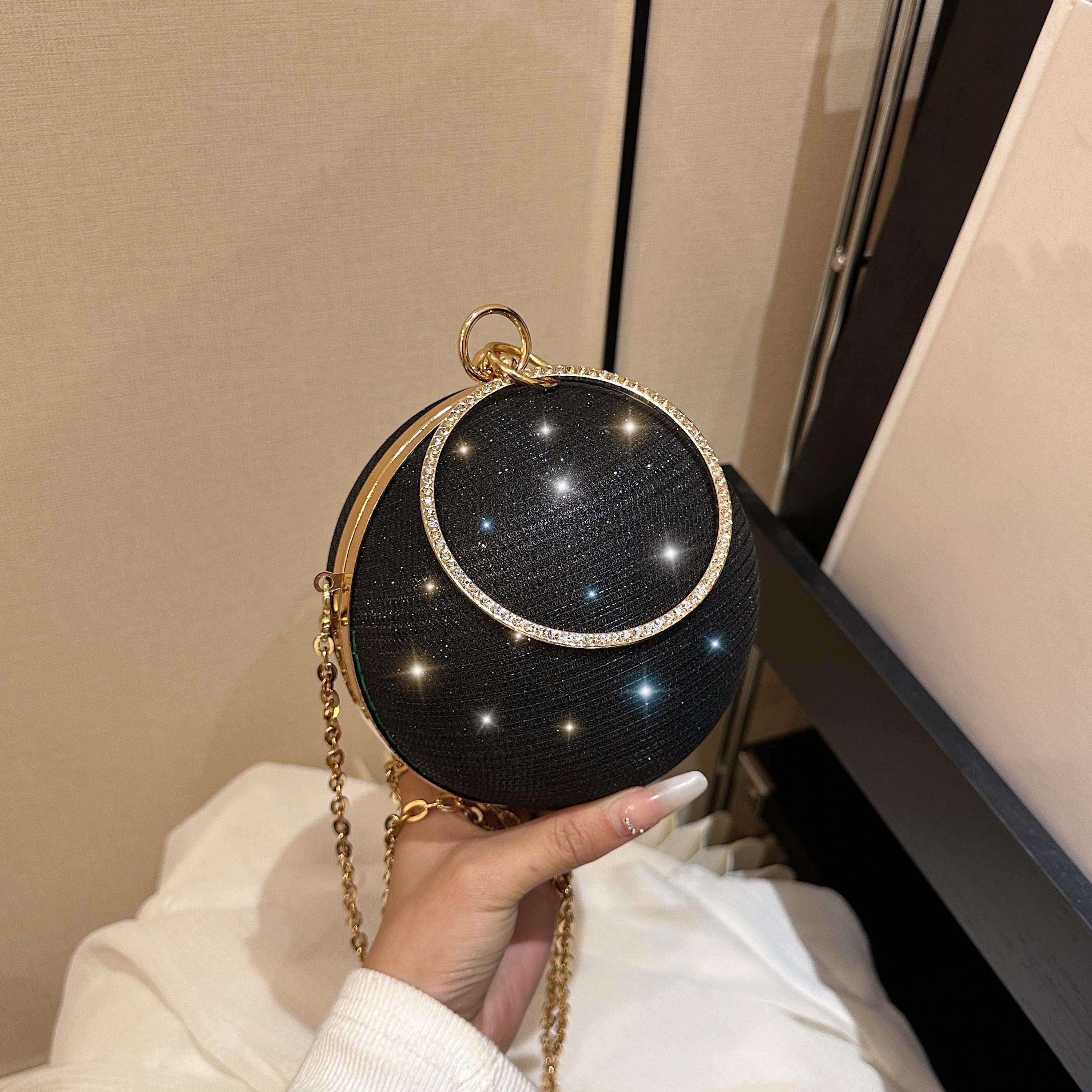 Buy Women's Acrylic Bag Mini Round Ball Shape Purse Evening Bag