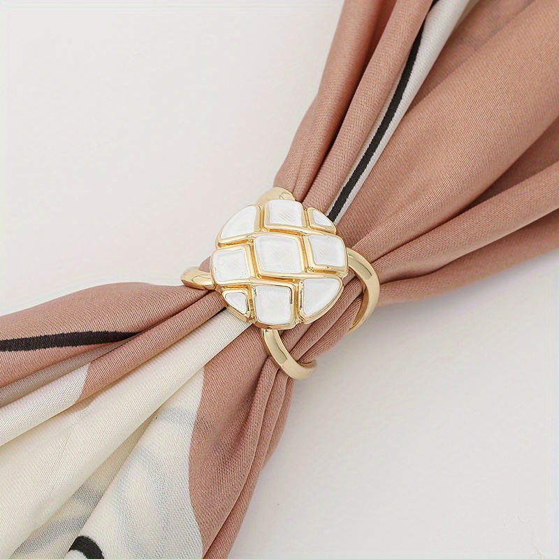 Metal Scarf Ring Clip Elegant Shawl Clips For Women Classic - Temu