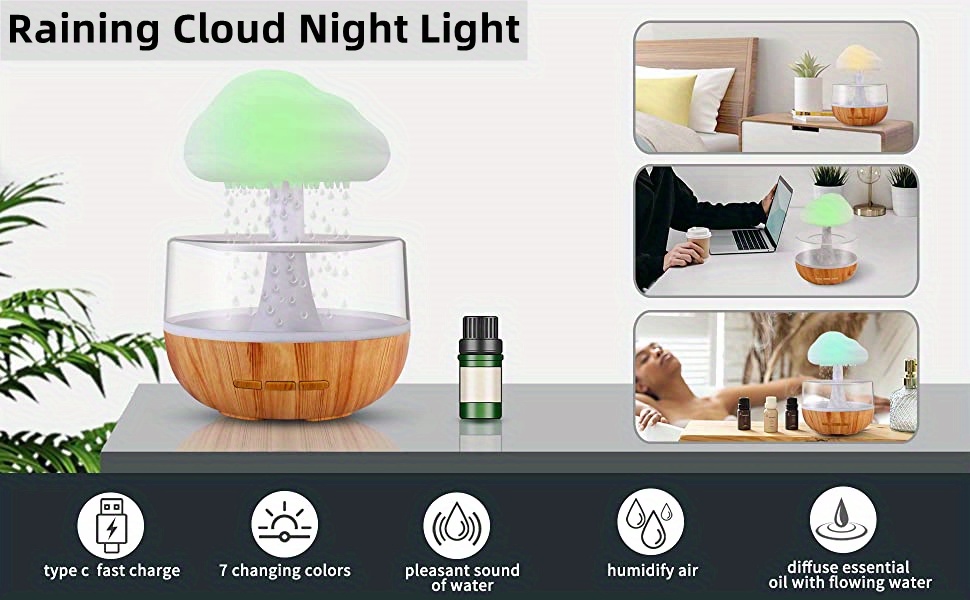 RainLamp™ - Lampe d'aromathérapie humidificateur à gouttes de pluie –  lunalyshopfr