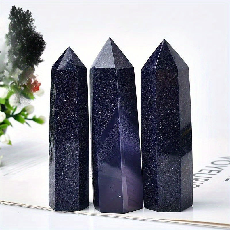 Blue Sandstone Point Crystal Tower Obelisk