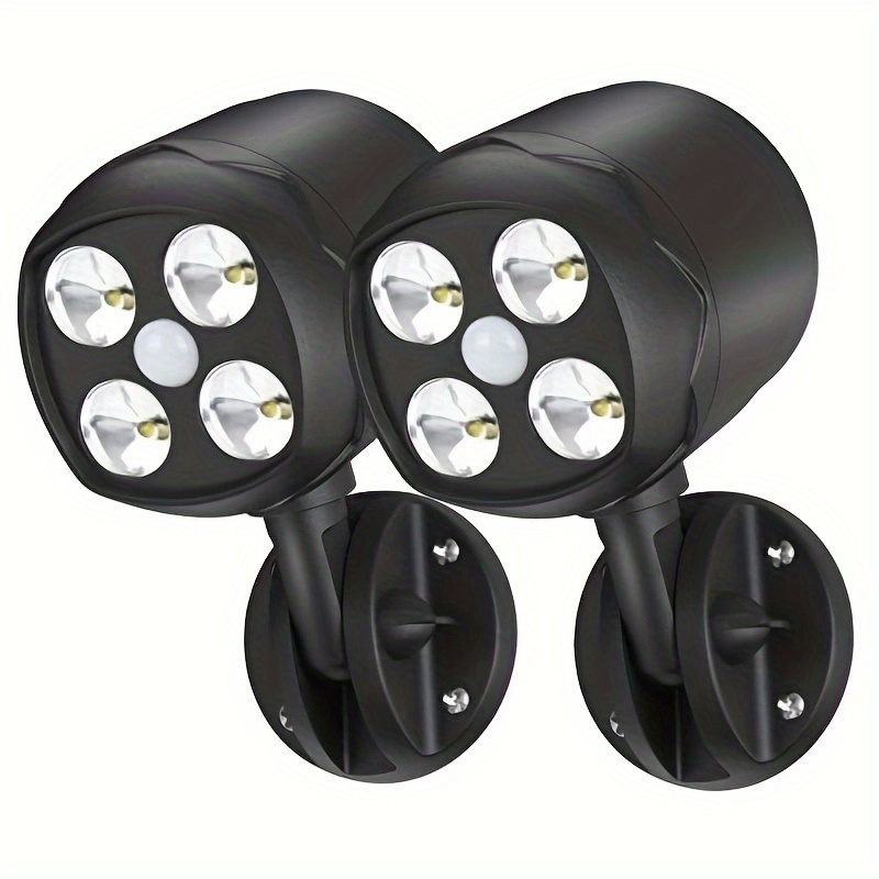  Foco LED de seguridad para exterior con sensor de luz  día-noche, activación por movimiento, superbrillante, color blanco :  Herramientas y Mejoras del Hogar