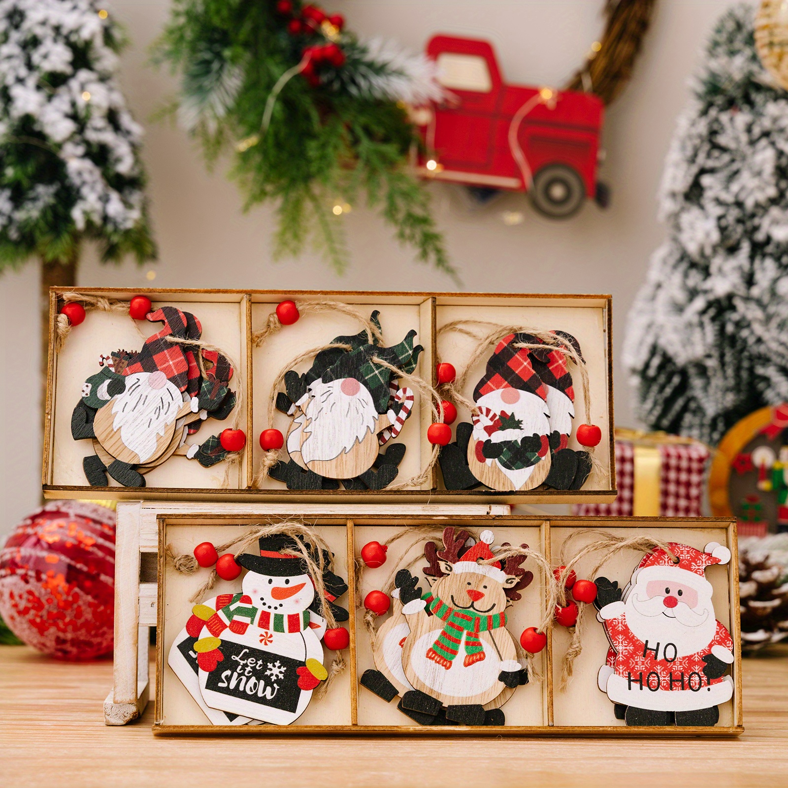 Christmas Wooden Ornaments Room Decor Christmas Gifts - Temu