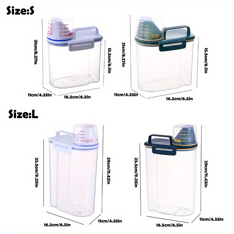 Rice Bucket Ice Barrelportable Transparent Cereal Storage - Temu