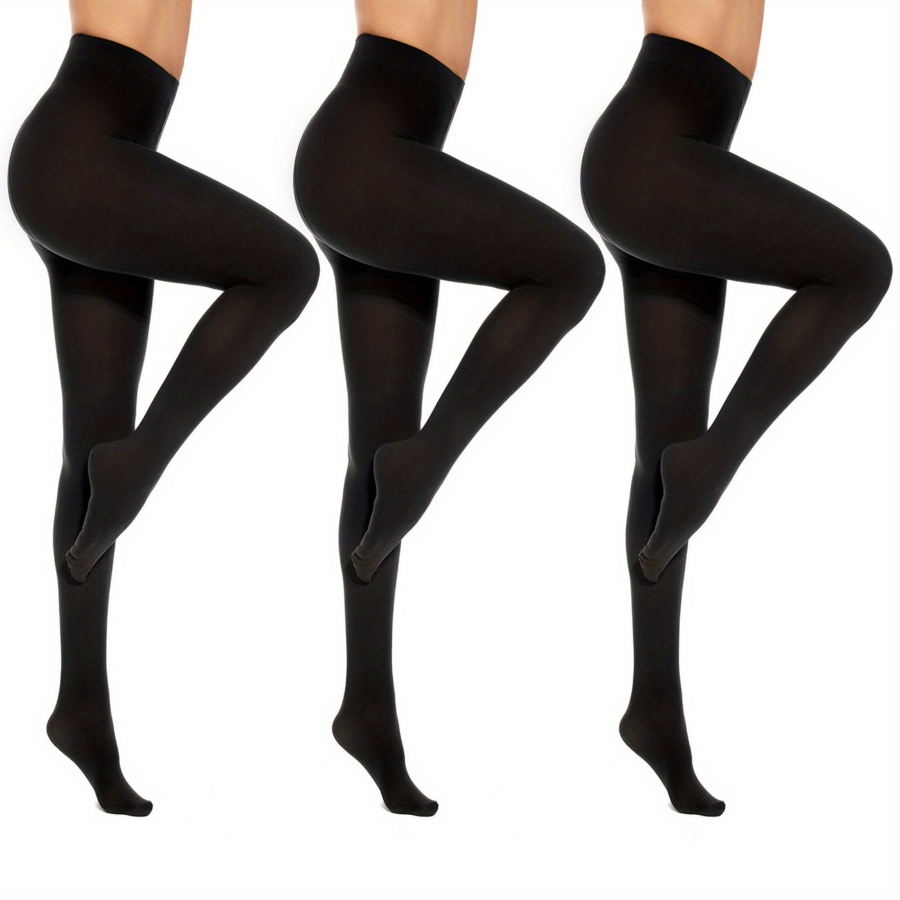 Opaque Elastic Tights, High Waist Slim Footed Pantyhose, Women's Stockings  & Hosiery