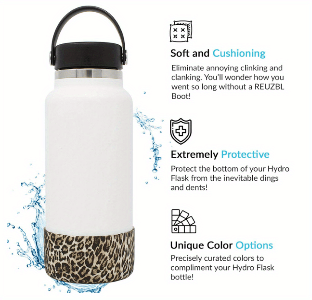 REUZBL Protective Silicone Bottle Boot for Wide Mouth Hydro Flask