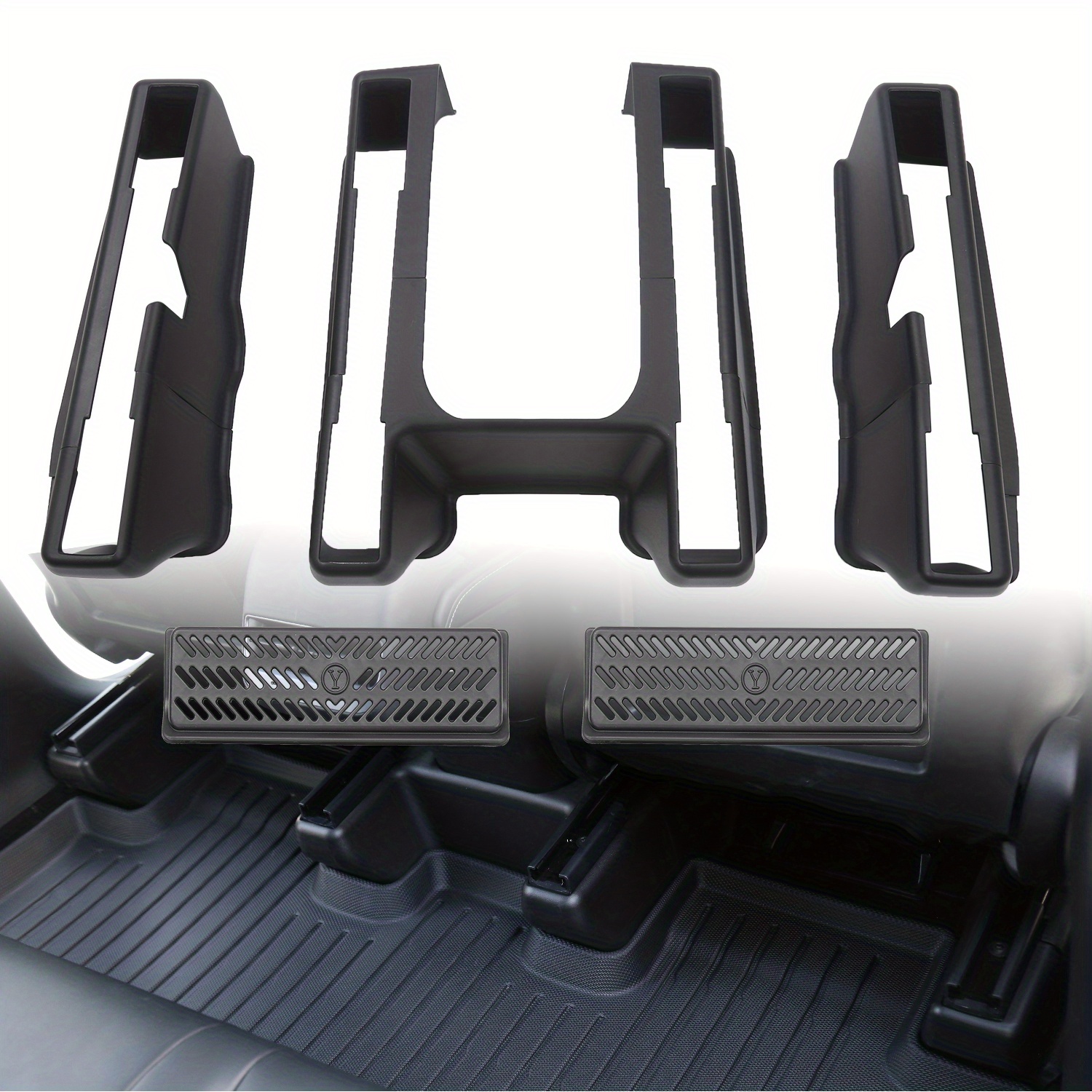 AsrMyjcx Sitzschienenabdeckung Für BMW X6 G06 & G07 | Gleitschienenabdeckung Aus PP-Material | Einfache Montage 2019-2021 Modelle