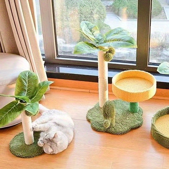 Small Cute Coconut Tree Cat Scratching Post Perfect Indoor Temu Australia