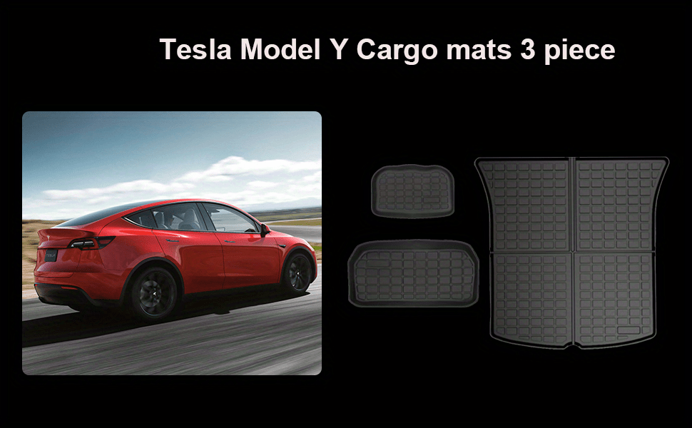 Tapis De Coffre Toutes Saisons Pour Tesla Model Y 2020 2021 2022 Avant Et  Arrière Doublures De Cargaison 3D Protecteur De Coffre Étanche Tesla Model  Y