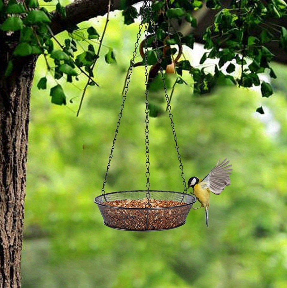 Outdoor Hanging Bird Feeder Tray Metal Seed Tray Feeders - Temu