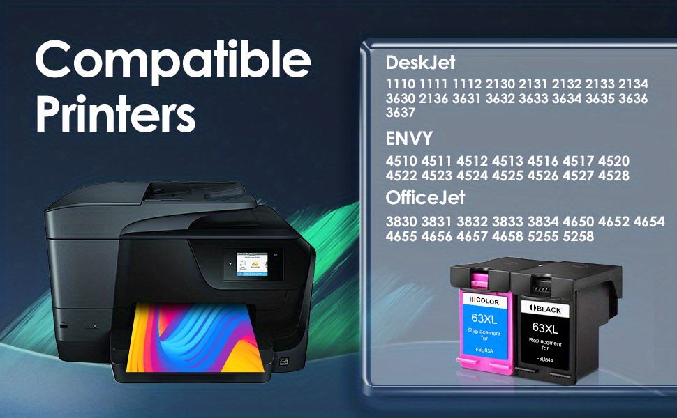 2× Cartouches compatibles HP 302 302XL pour HP DeskJet 3639 3637 3630 2130  1110 Envy 4527 4525 4522 OfficeJet 3830 3831 3832