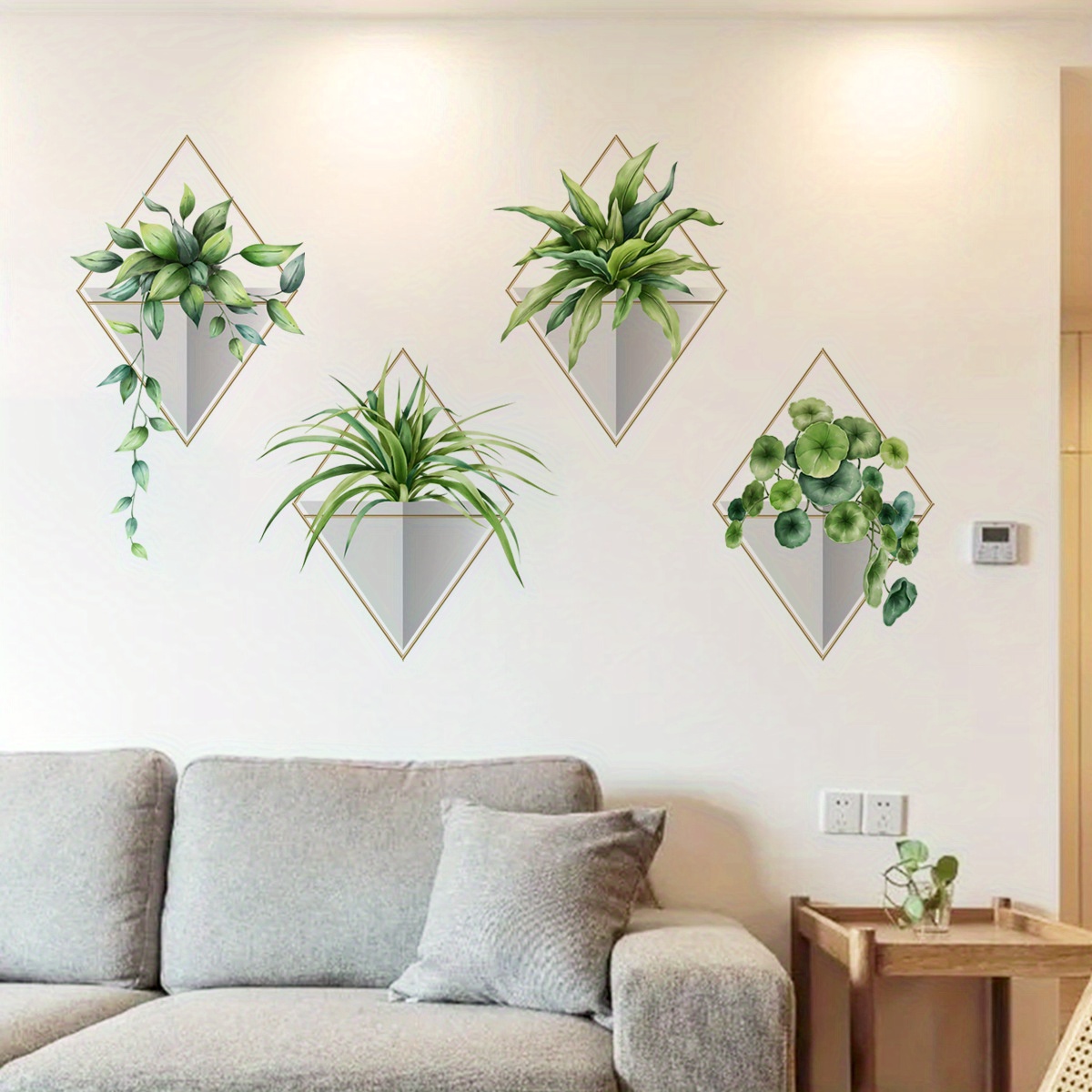 Plant Potted Wall Stickers For Living Room And Bedroom Decoration, Self-adhesive Wholesale Wall Decals Manufacturer