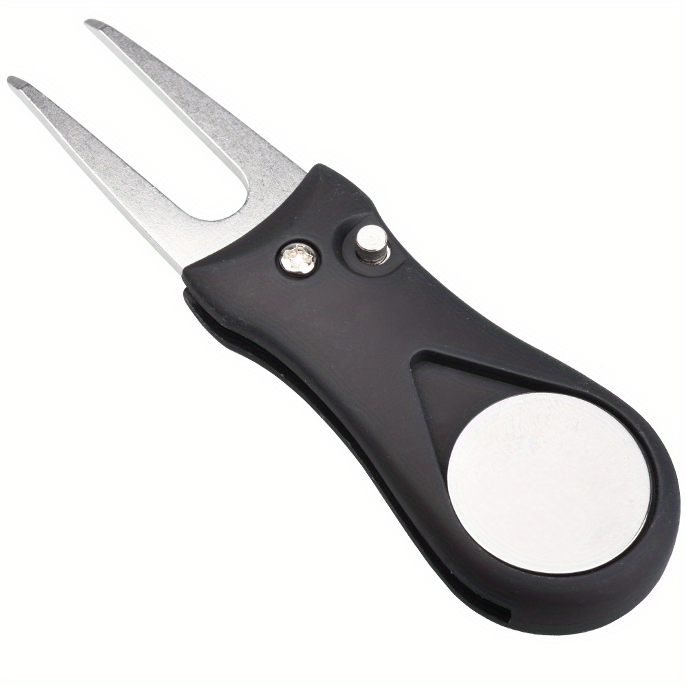 Image of Stainless Steel Pop-up Golf Repair Tool, Magnetic Golf Tool With Ball Marker, Durable Portable Golf Outdoor Accessory