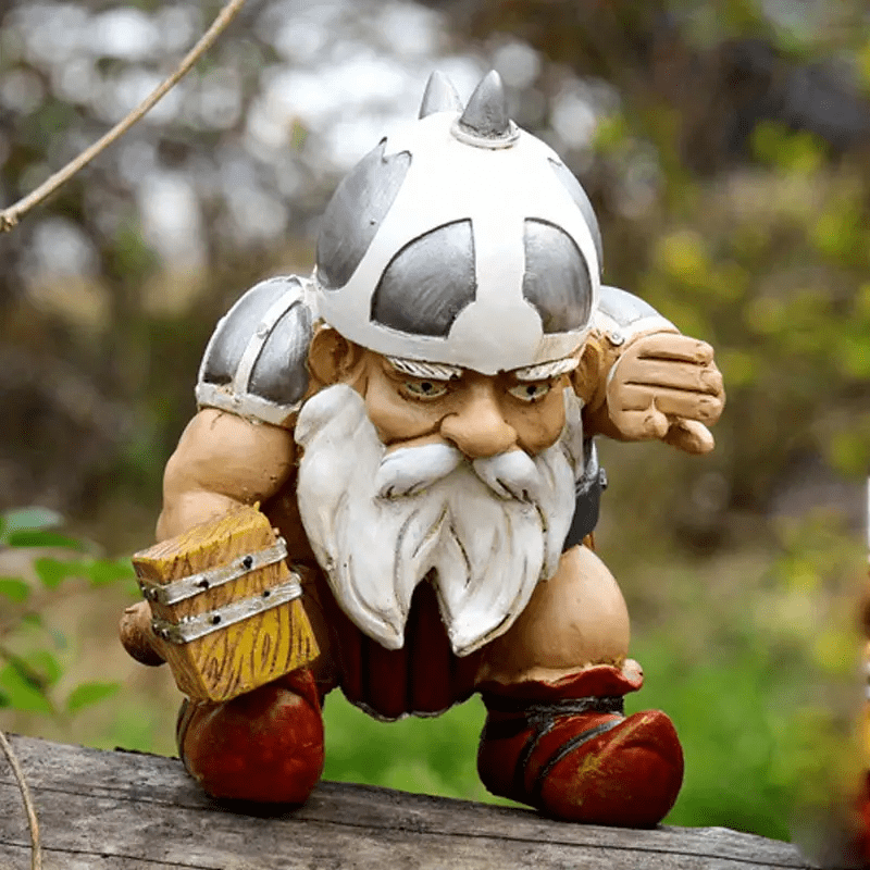 Viking Dwarf Gnome Statue Decor Viking Dwarf W/ Axe Or - Temu Spain