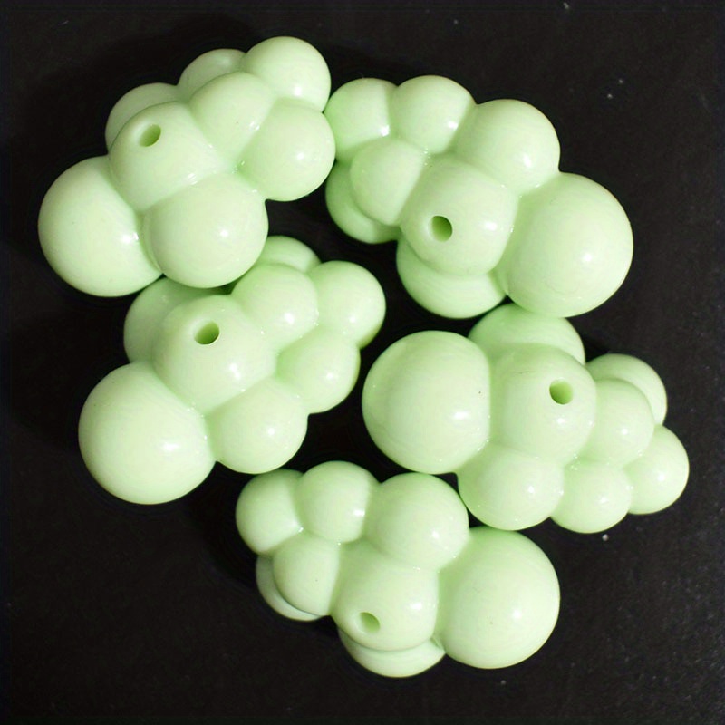 Solid Color Uv Electroplating Acrylic Beads Large Hole - Temu