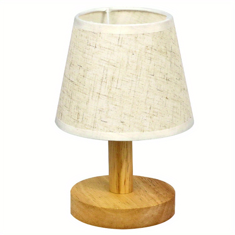 1pc Lampada Da Comodino Per Camera Da Letto Nordica, Luce Calda A LED  Dimmerabile In Legno, Piccola Luce Notturna, Piccola Lampada Da Tavolo, Per