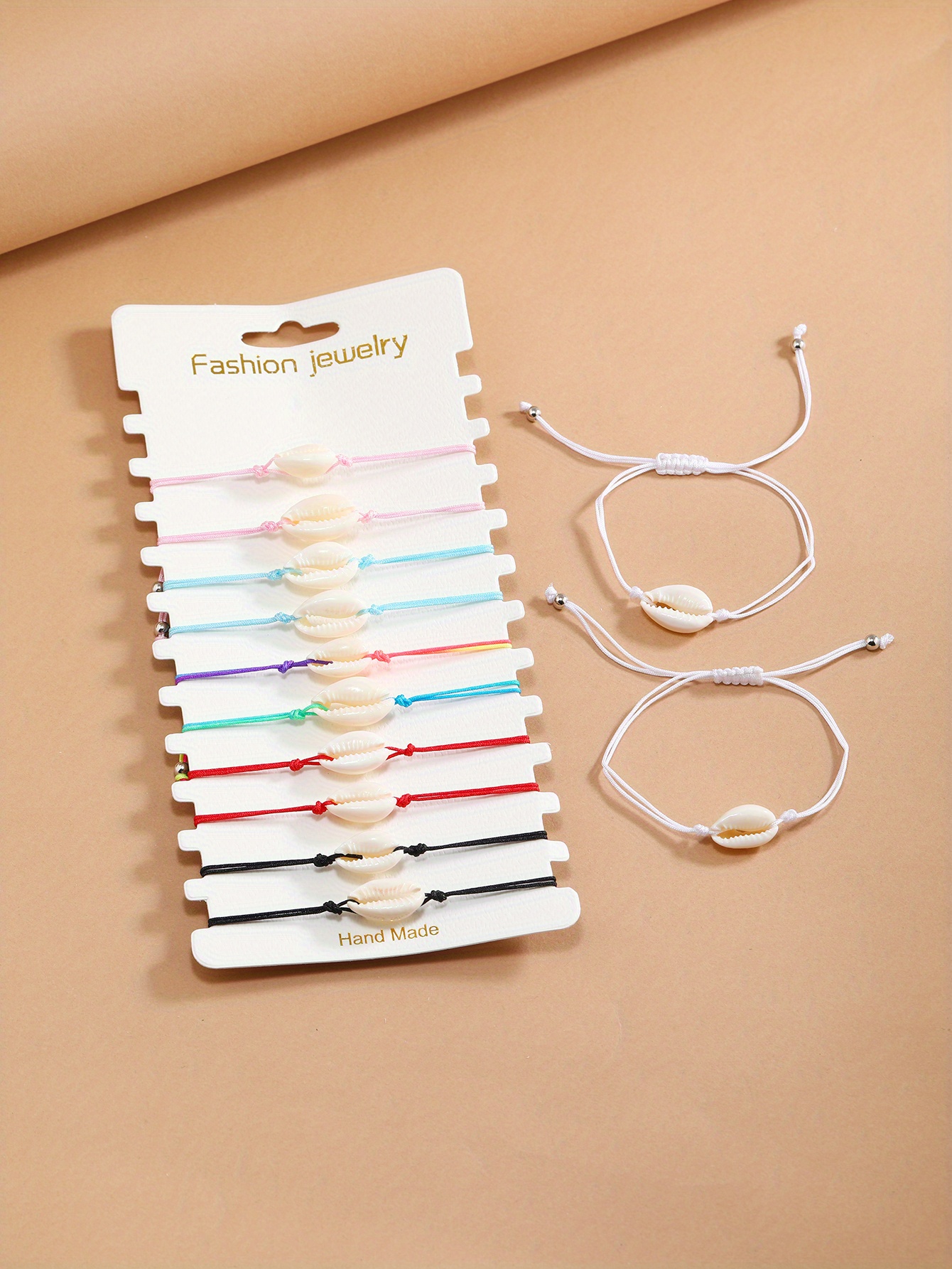 Multicolor Natural Shell Rope Bracelet Set Boho Style - Temu Canada