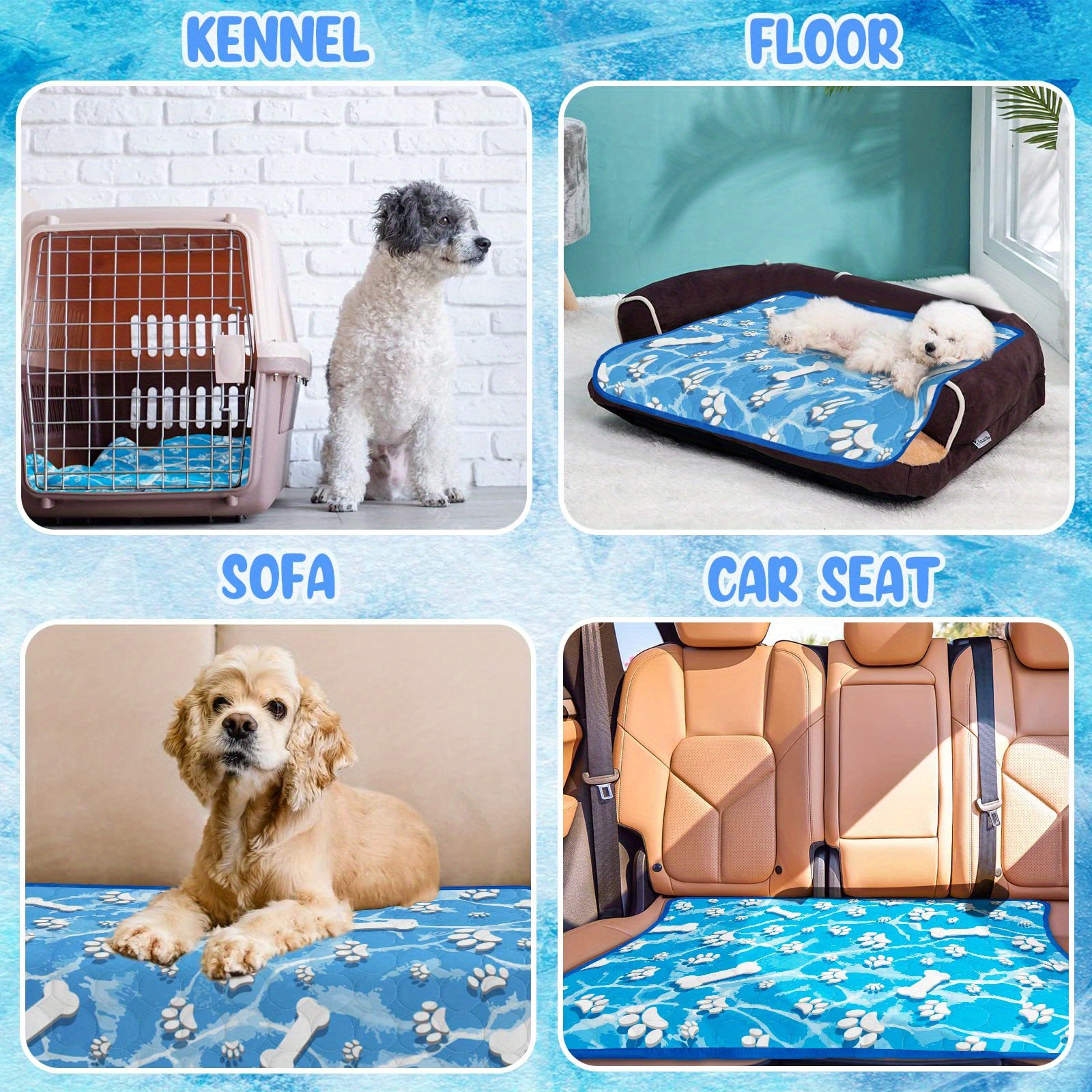 Cooling water clearance bed for dogs