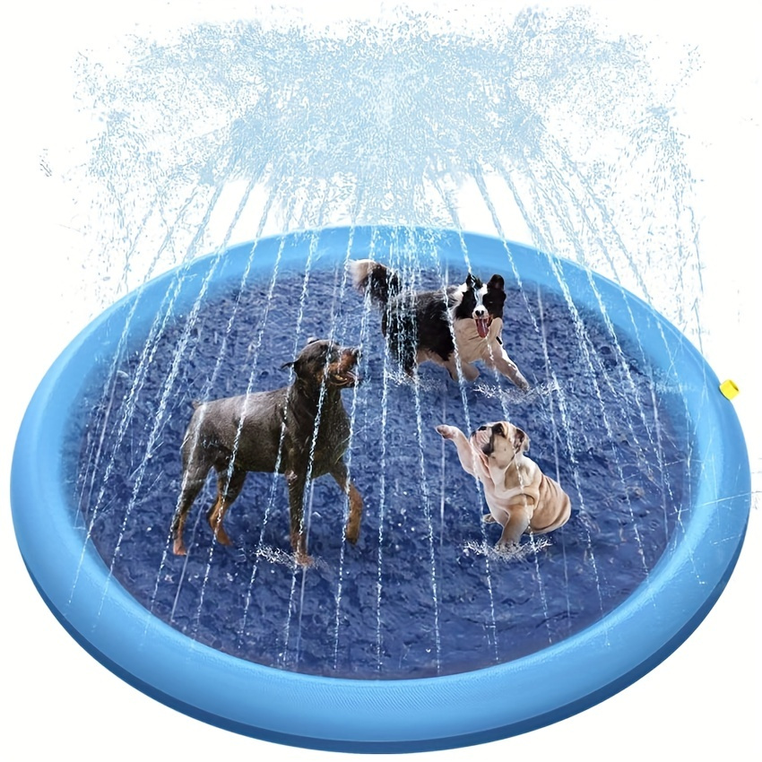 Pet Dog Splash Sprinkler Pad, Fountain Play Mat, Summer Outdoor Water Mat  Toys for Your Dog