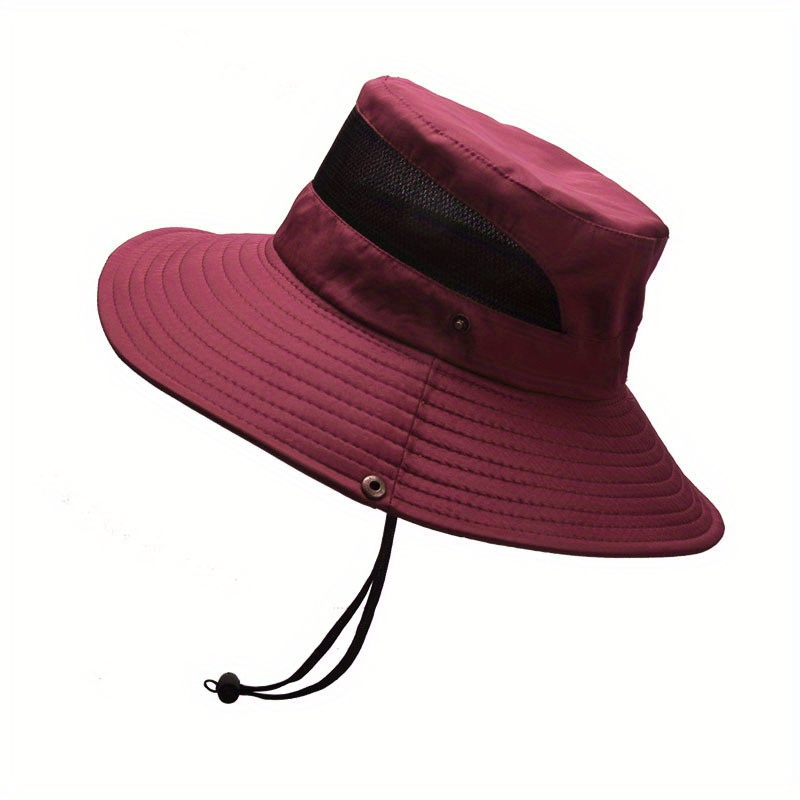 6.0 inches Wide Brim Sun Hat Breathable Fishing Hat Men Women Boonie Hat  Summer UV Protection Bucket Cap Visors