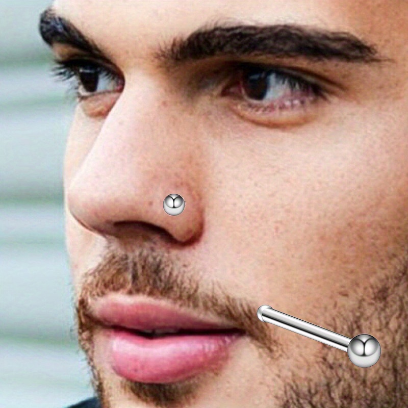 Mens nose hot sale piercing stud