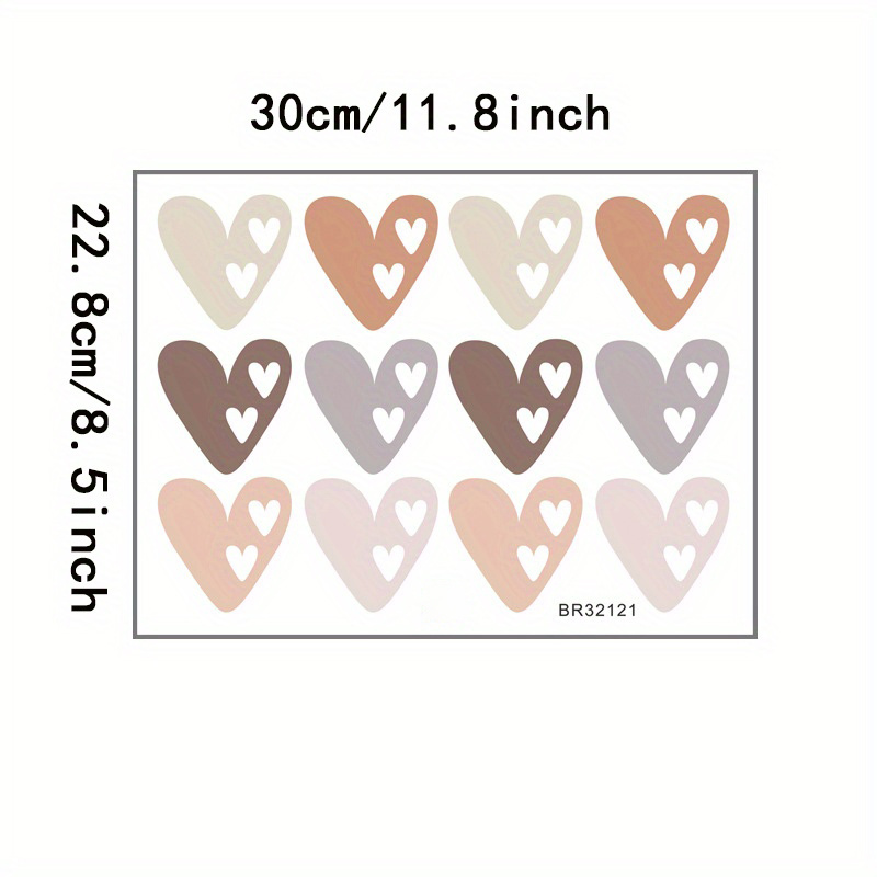 Mini Hearts Shaped Wall Stickers Diy Removable Little Hearts - Temu