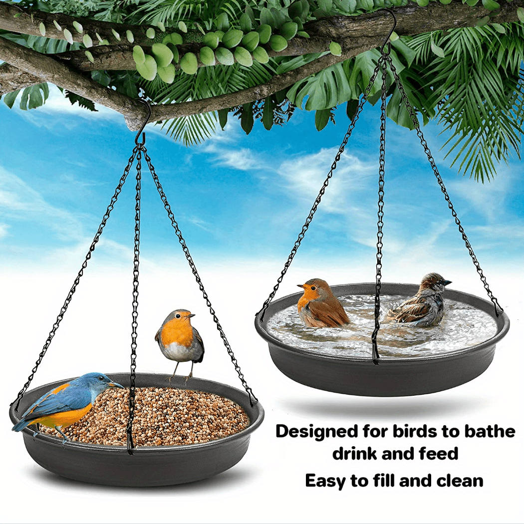 Outdoor Hanging Bird Feeder Tray Attract Wild Birds Garden Temu