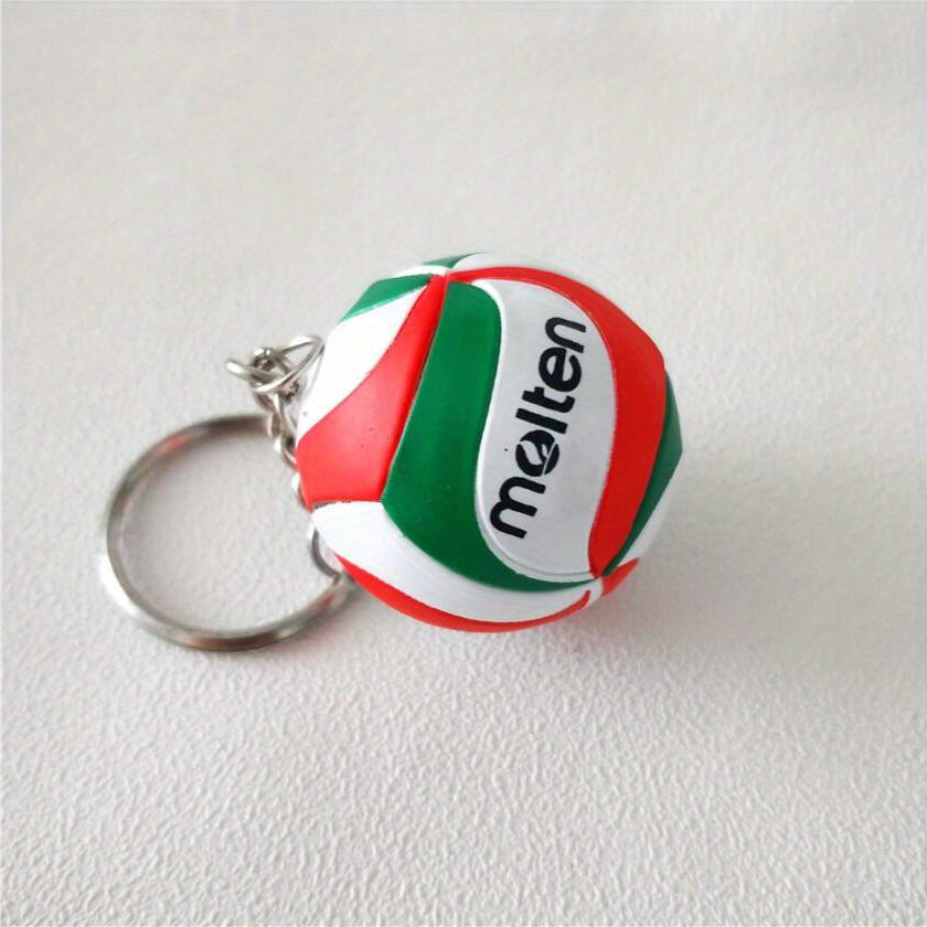 Mini Volleyball Keychain Sports Key Ring Purse Bag Backpack Car Key Charm