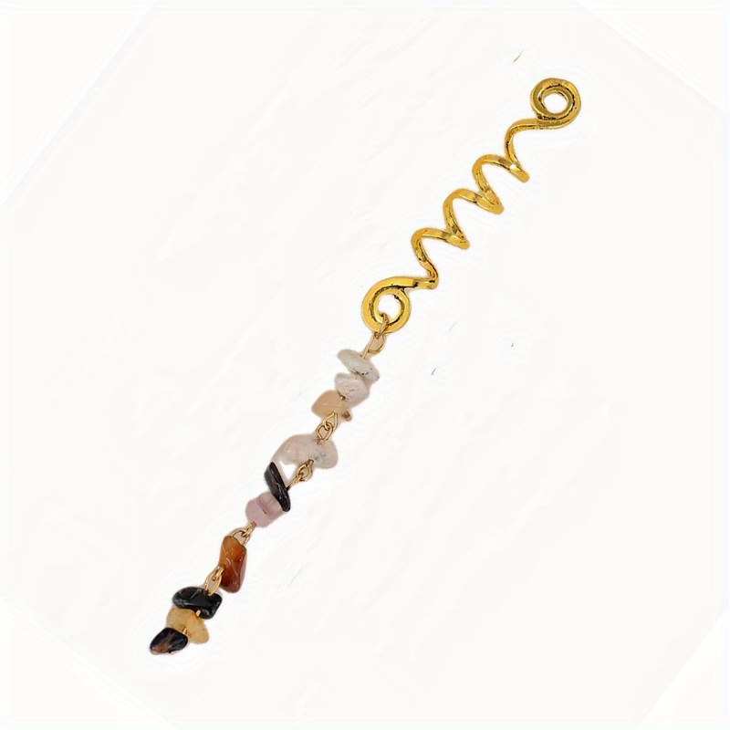 Vintage Coils Hair Ring With Crystal Beaded Tassel