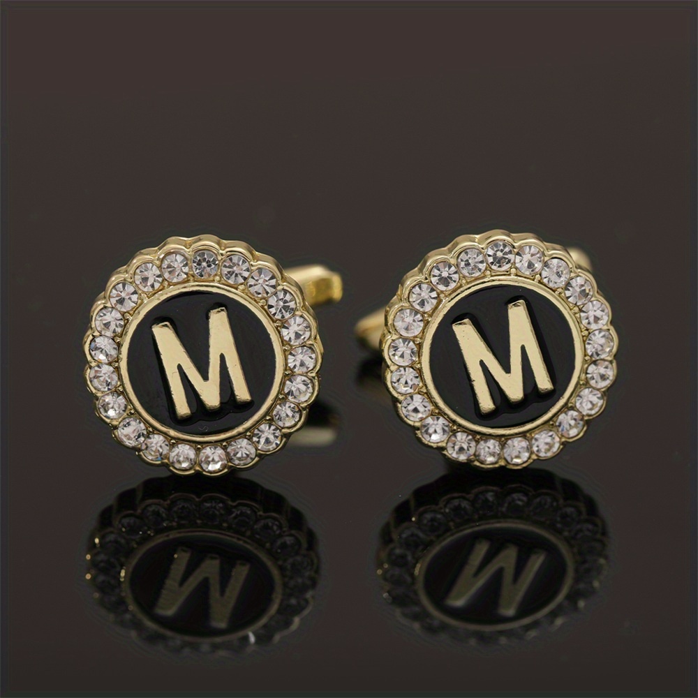 Alloy Initial Letter A M Button Cufflinks Shirt Cufflinks Versatile  Accessories Cufflinks For Wedding Suit Ideal Choice For Gifts - Jewelry &  Accessories - Temu