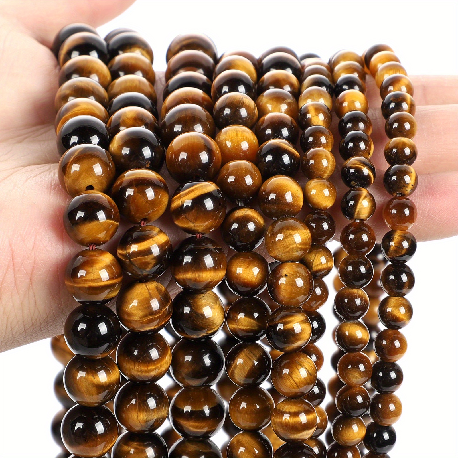 High Quality Natural Stone Beads Eye Stone Round Loose Beads For Jewelry Making Diy Bracelet 14inch/strand 4/6/8/10/12mm Gift For Parents