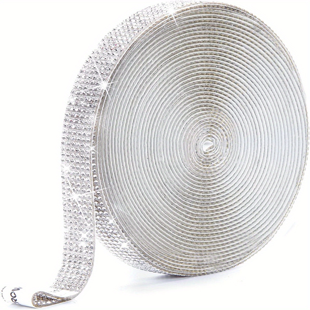 1 Meter Self adhesive Crystal Tape Shiny Silvery Tape Roll - Temu Canada