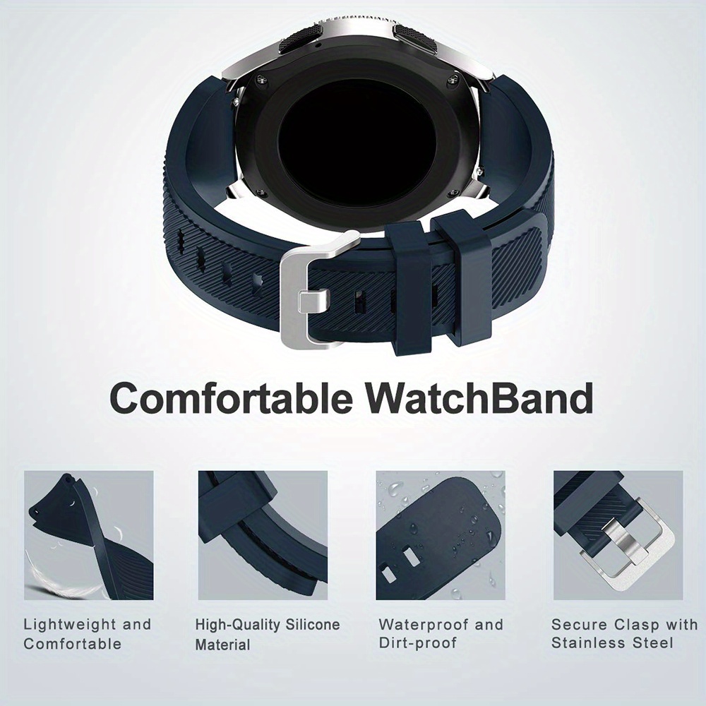 20mm 22mm Band for Samsung Galaxy Watch 3 4 5 6 46mm/42mm/active 2 Gear S3 Frontier/S2/Sport Silicone Bracelet 43mm 47mm Strap
