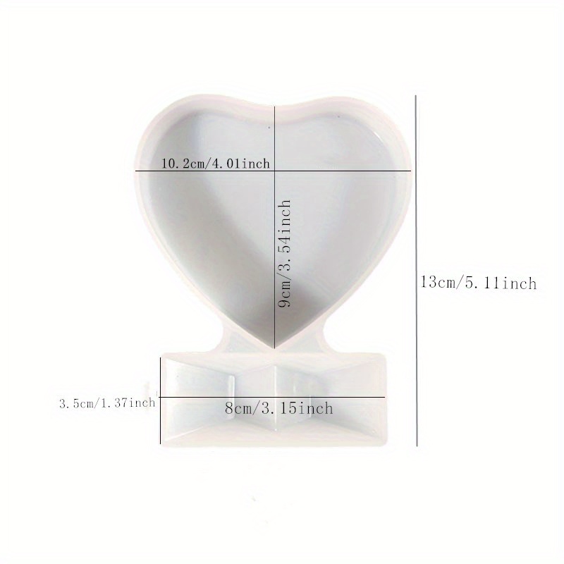 Large Heart Display Resin Mold Diy Couple Family Photo Heart - Temu