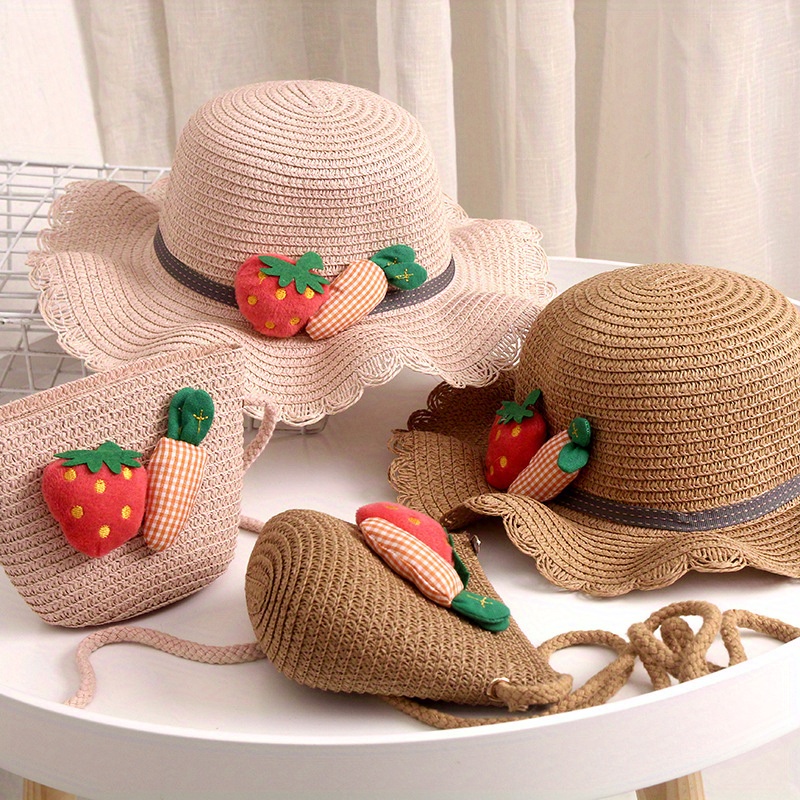 1 Sombrero Paja Niños Verano Transpirable Lindo Súper Lindo - Temu