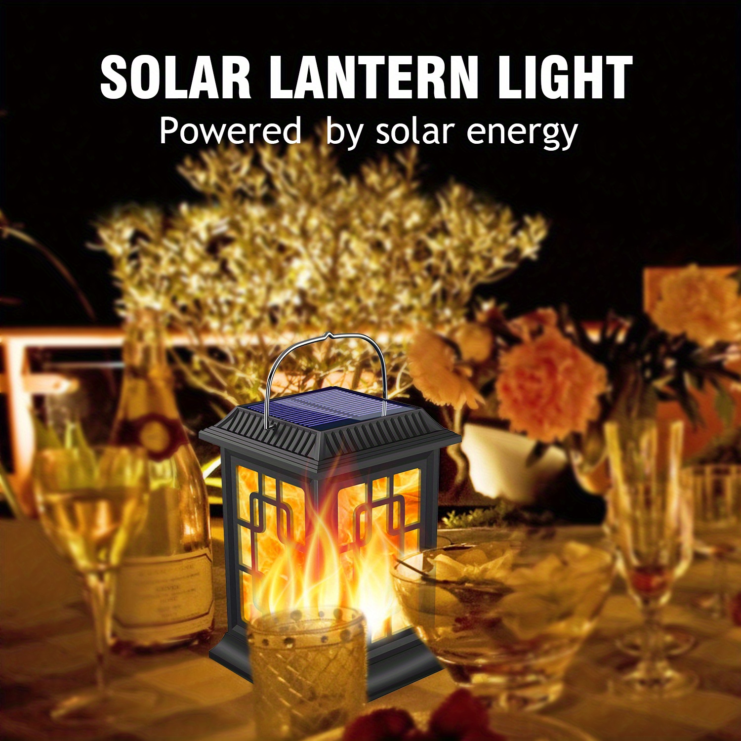 Led Vintage Flickering Flame Solar Lights,solar Lantern Outdoor Waterproof,  Solar Powered Hanging Lantern, Rustic Heavy Duty Lantern Lamp For Patio  Garden Yard Deck Camping - Temu United Arab Emirates