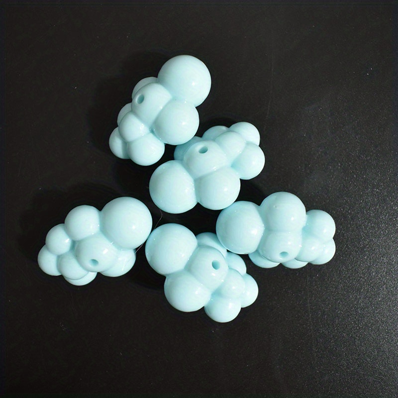 Uv Transparent Solid Color Cloud Beads Glitter Color Bubble - Temu