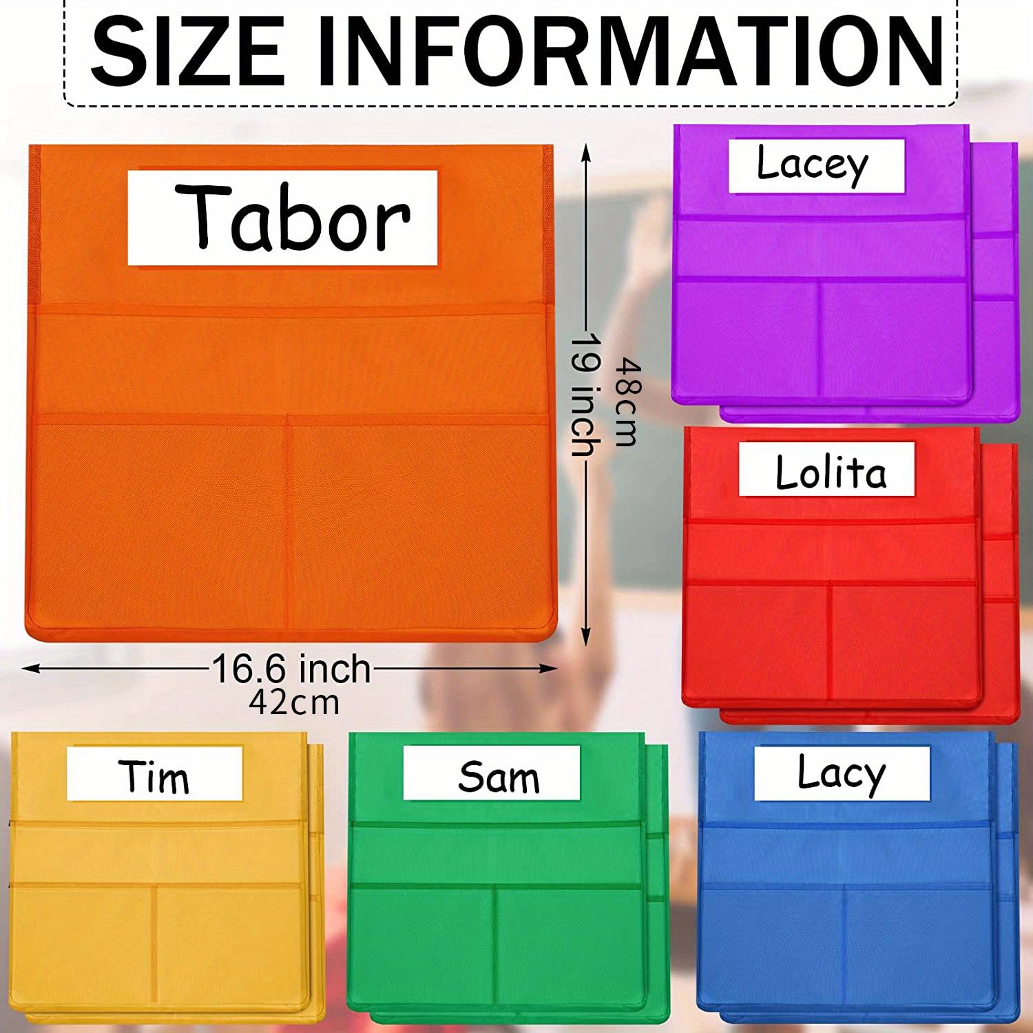 Chair Hanging Bag Chair Back Pockets Chart Seat Storage Temu