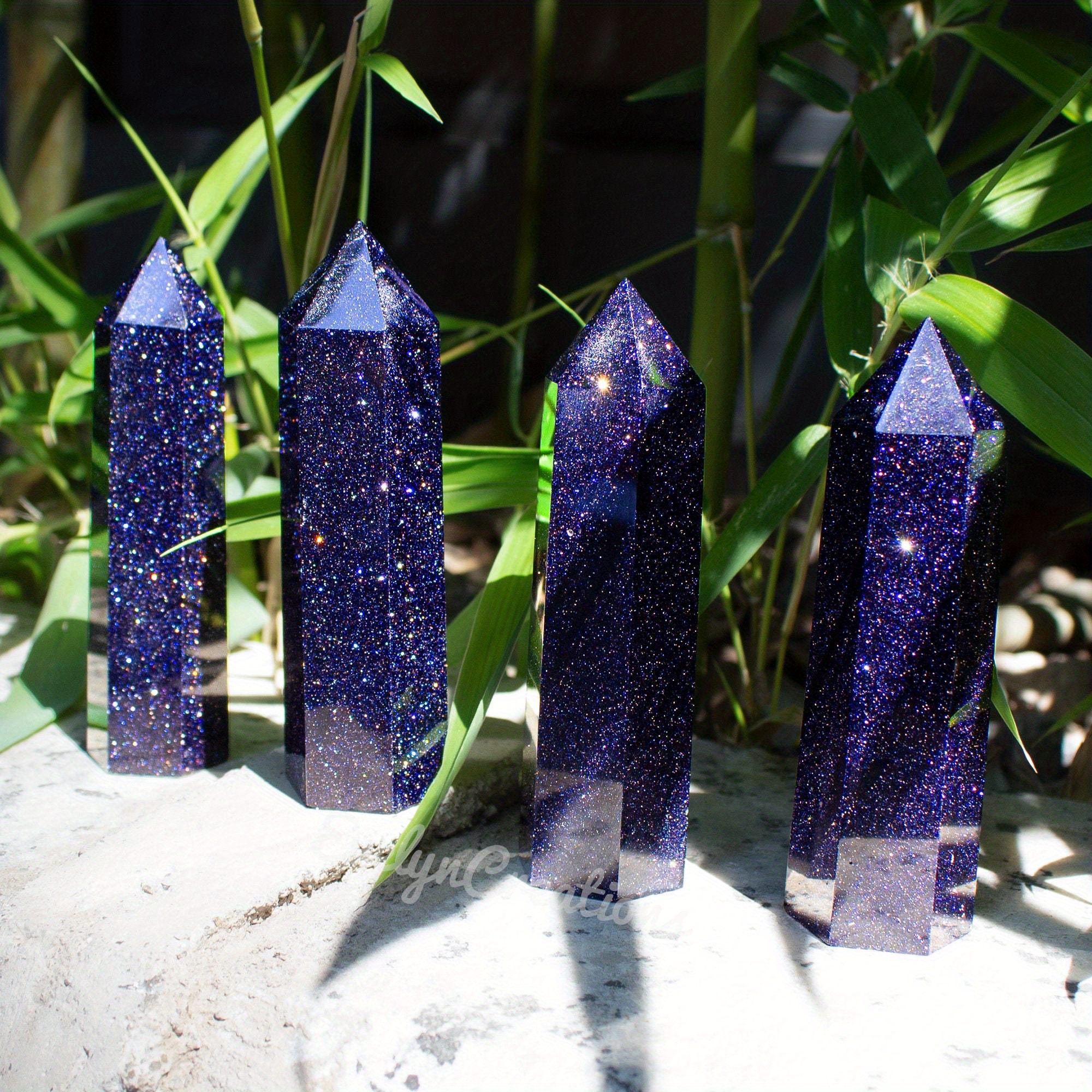 Blue Sandstone Point Crystal Tower Obelisk