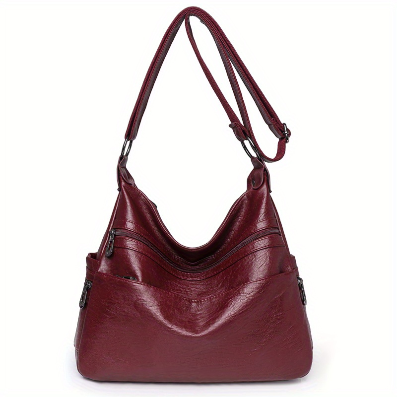 large capacity crossbody bag simple stylish solid color - Temu