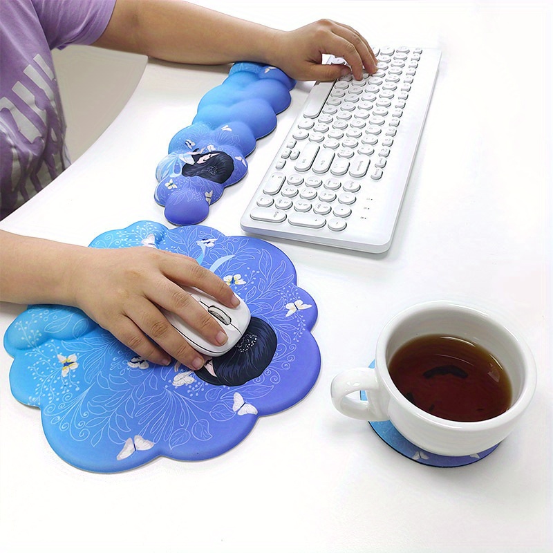 BABORUI Cloud Mouse Pad with Wrist Rest, Memory Foam Cute Cloud Mice Wrist  Rest Pad with Non-Slip Base, Ergonomic Cloud Arm Rest Mouse Pad for Easy  Typing and Pain Relief (White) 
