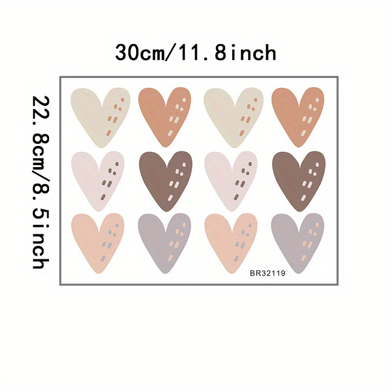 Mini Hearts Shaped Wall Stickers Diy Removable Little Hearts - Temu