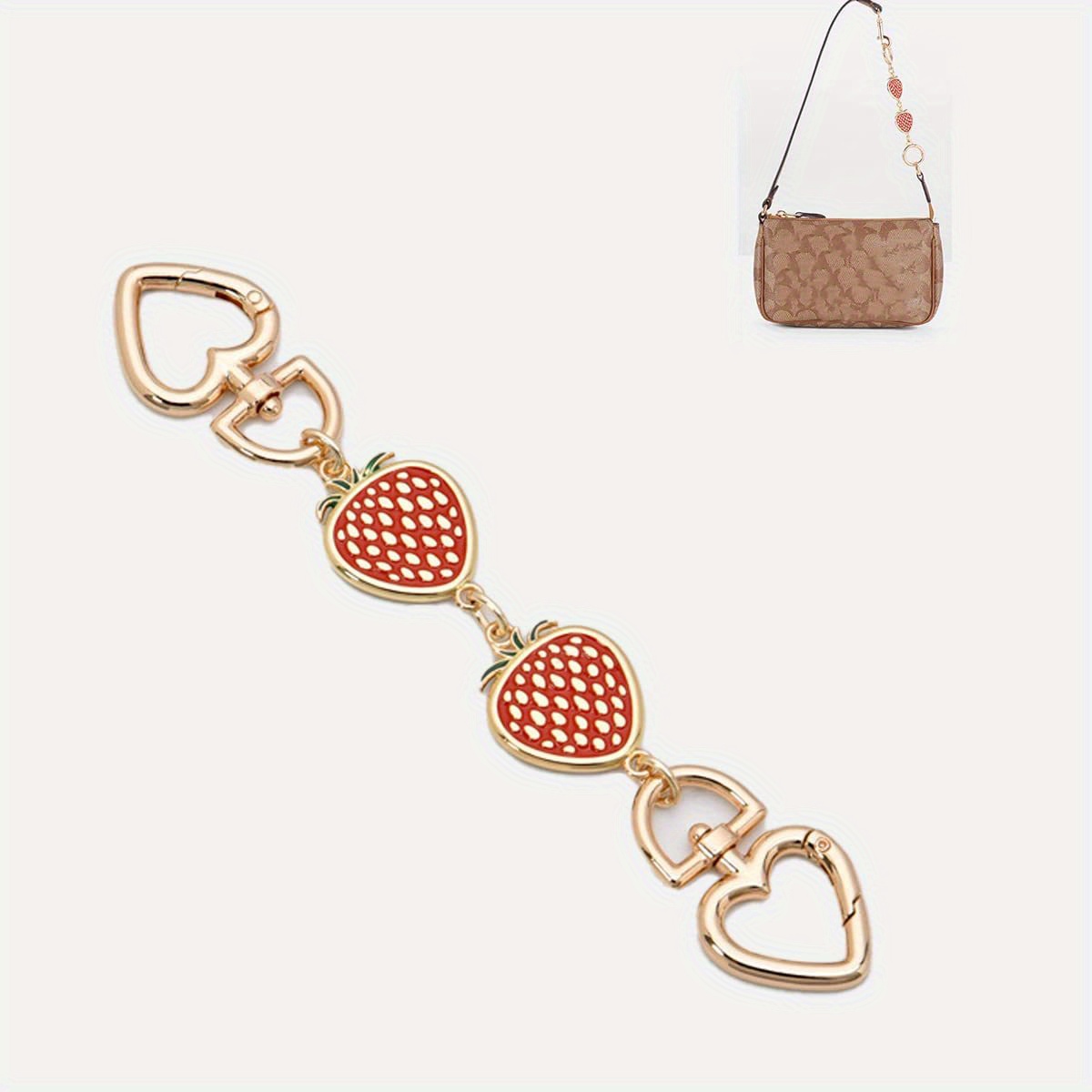 Bag Strap Extender Strawberry Shape Chain Strap Extender Replacement Bag  Charm