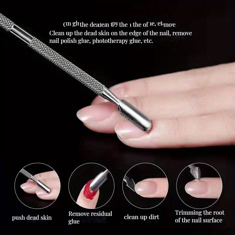 3pcs Stainless Steel Cuticle Clippers With Pusher Nippers Portable And