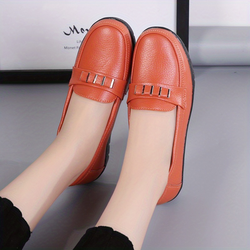 Zapatos Planos Casuales Mujer Sólidos Color Redondo Suave - Temu
