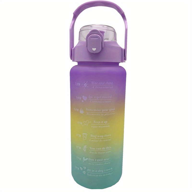 2L Large Capacity Water Bottle With Bounce Cover Time Scale