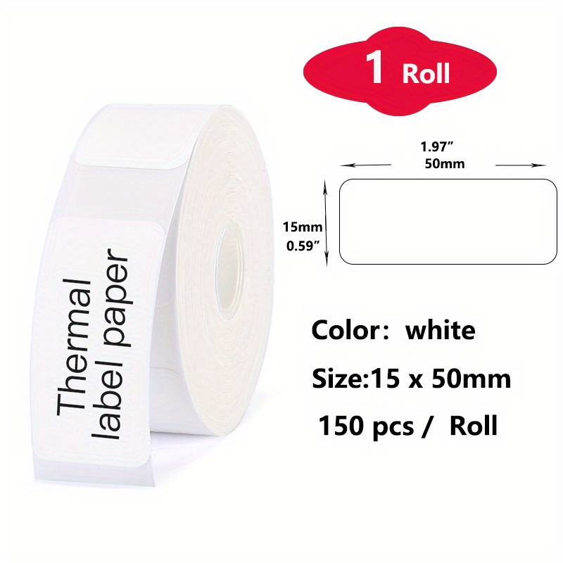 Phomemo D30 Rouleau de papier thermique pour imprimante thermique 12 x 40  mm Blanc