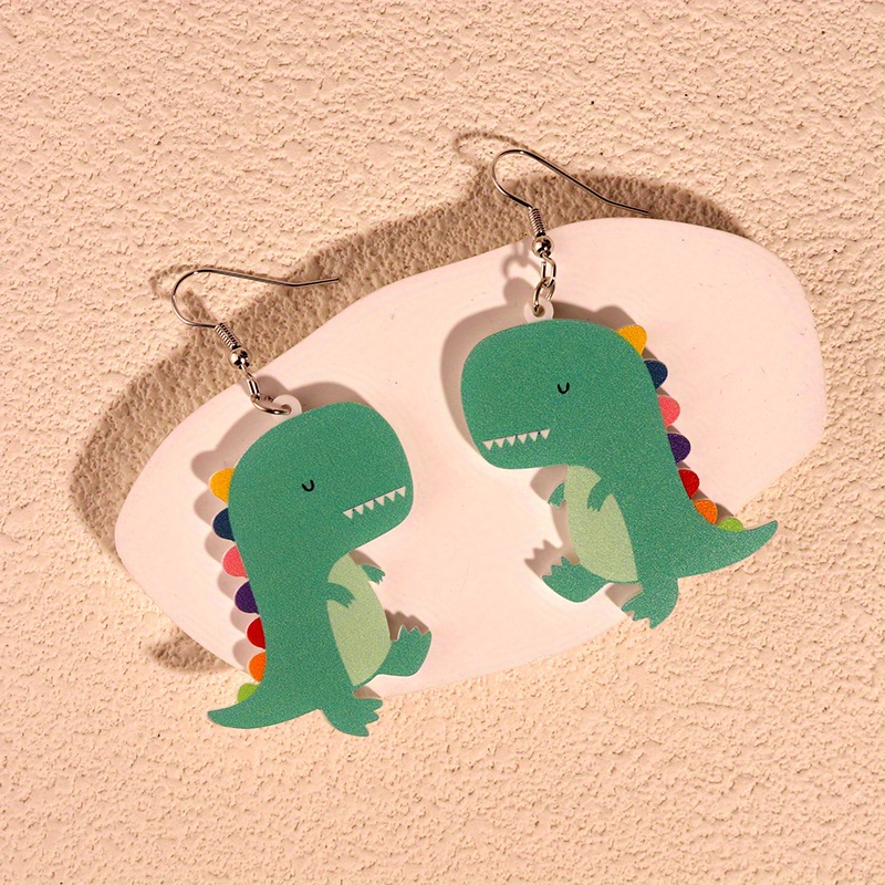 Lovey Cartoon Dinosaur Dangle Earrings