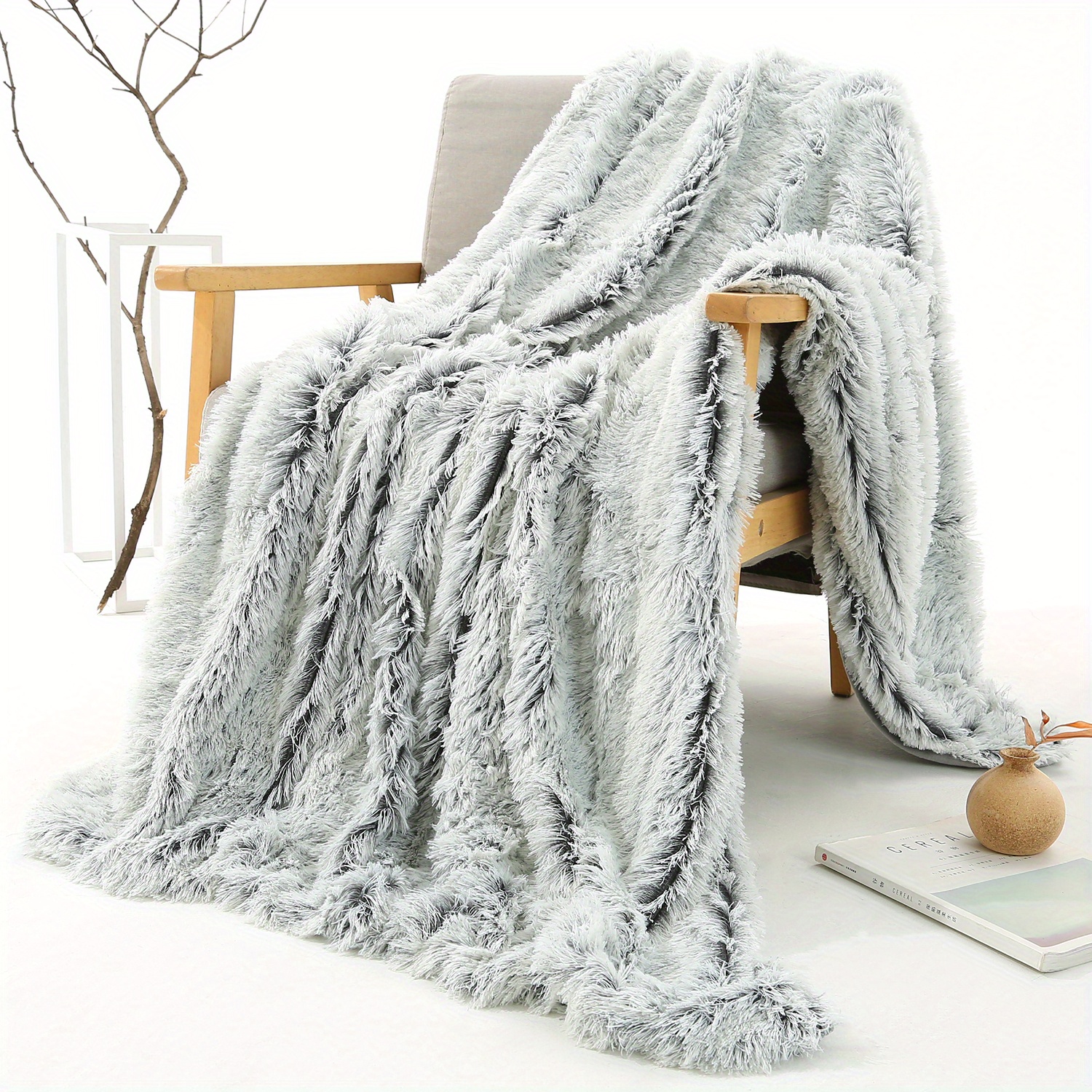 1pc warm and cozy double layer plush sofa blanket for office couch bed and nap soft and comfortable blanket for home and office use details 4