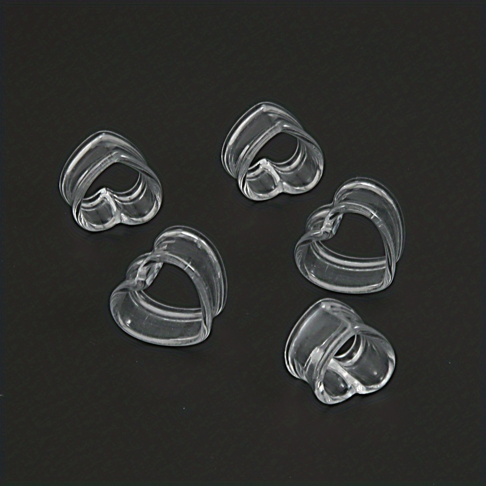 Acrylic Hollow Love Heart Shape Ear Tunnel Plugs Ear Piercing Flesh ...